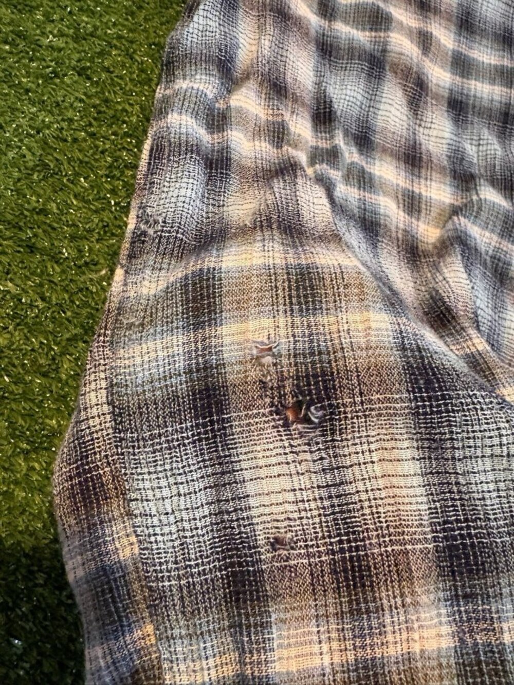 Patagonia shirt mens XL blue gray short sleeve plaid hiking outdoor pocktets - Picture 7 of 14